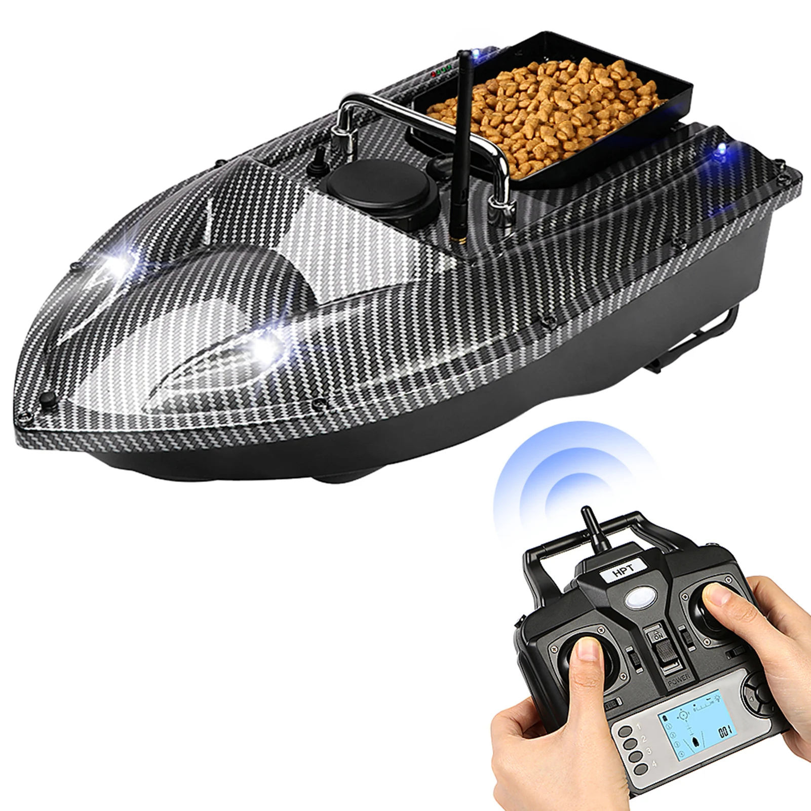 Fishing Feeder Smart Rc Bait Boat Gps Fishing Bait Boat With Single Bait Containers 500m Remote Control Automatic Bait Ship