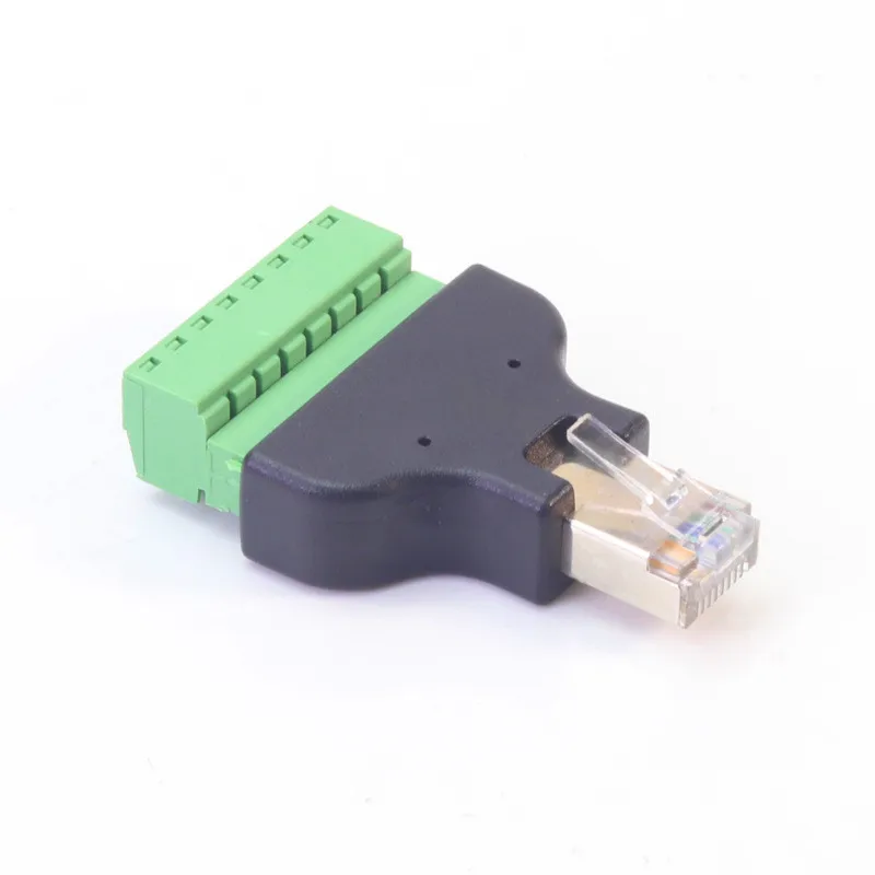 Adaptador de conector de Cable de red de Rj-45, Modular, sin soldadura, RJ45 a 8 pines, para Cat5, Cat5e, Cat6, Rj 45