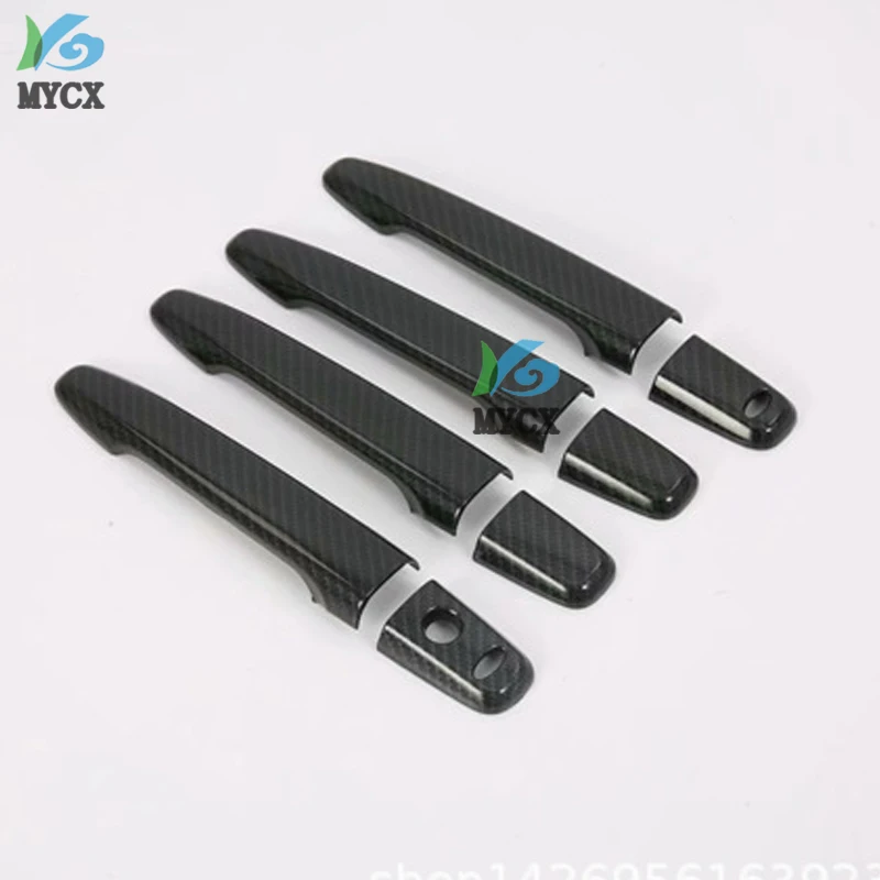 

For Mitsubishi Outlander 2016 2017 2018 2019 Carbon fiber ABS Chrome Car Door Handle Cover