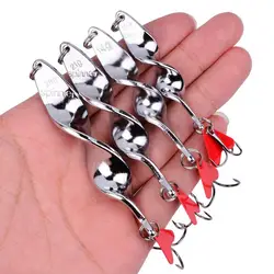 1 pçs ouro prata 10g 14g 21g 28g rotativa metal spinner colher isca de pesca iscas para truta pique peixe agudos gancho enfrentar