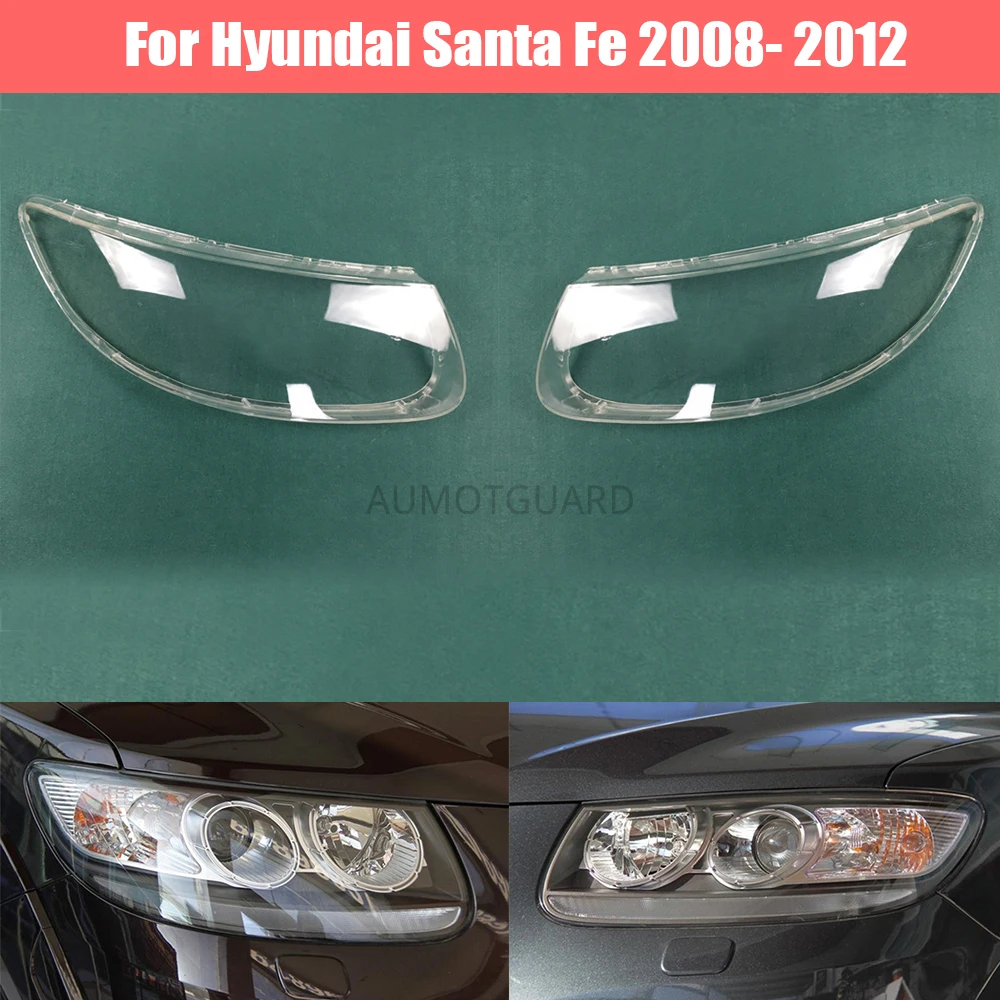 

Car Headlamp Lens For Hyundai Santa Fe 2008 2009 2010 2011 2012 Headlight Cover Replacement Auto Shell