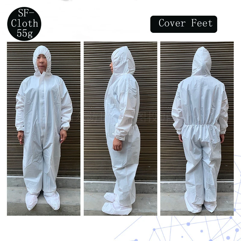 

Disposable Anti Dust Oil Epidemic Antibacterial Plastic Closures Isolation Safety Suit Protective Clothing Dust-proof Coveralls