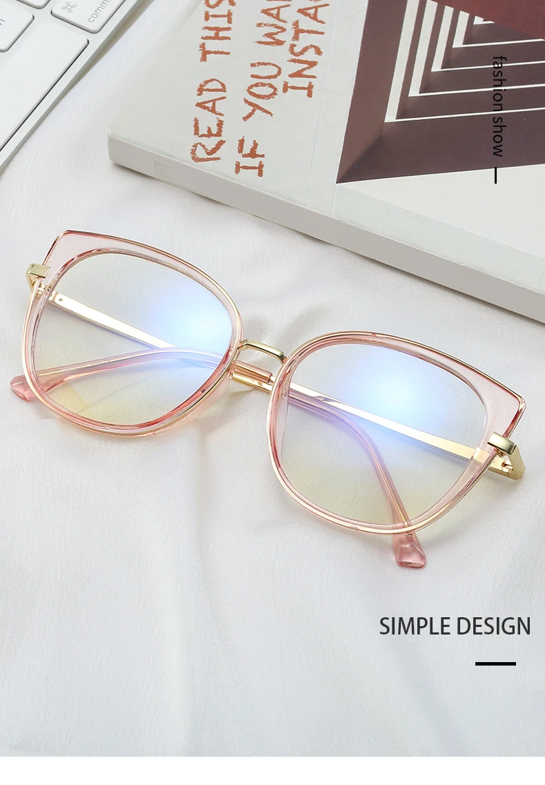 Blau Licht Blockieren Brille Rahmen für Frauen Brillen UV400 Filterung Schädlichen Blau Ray Optische Brillen Brillen Rahmen Weibliche – Detail 1