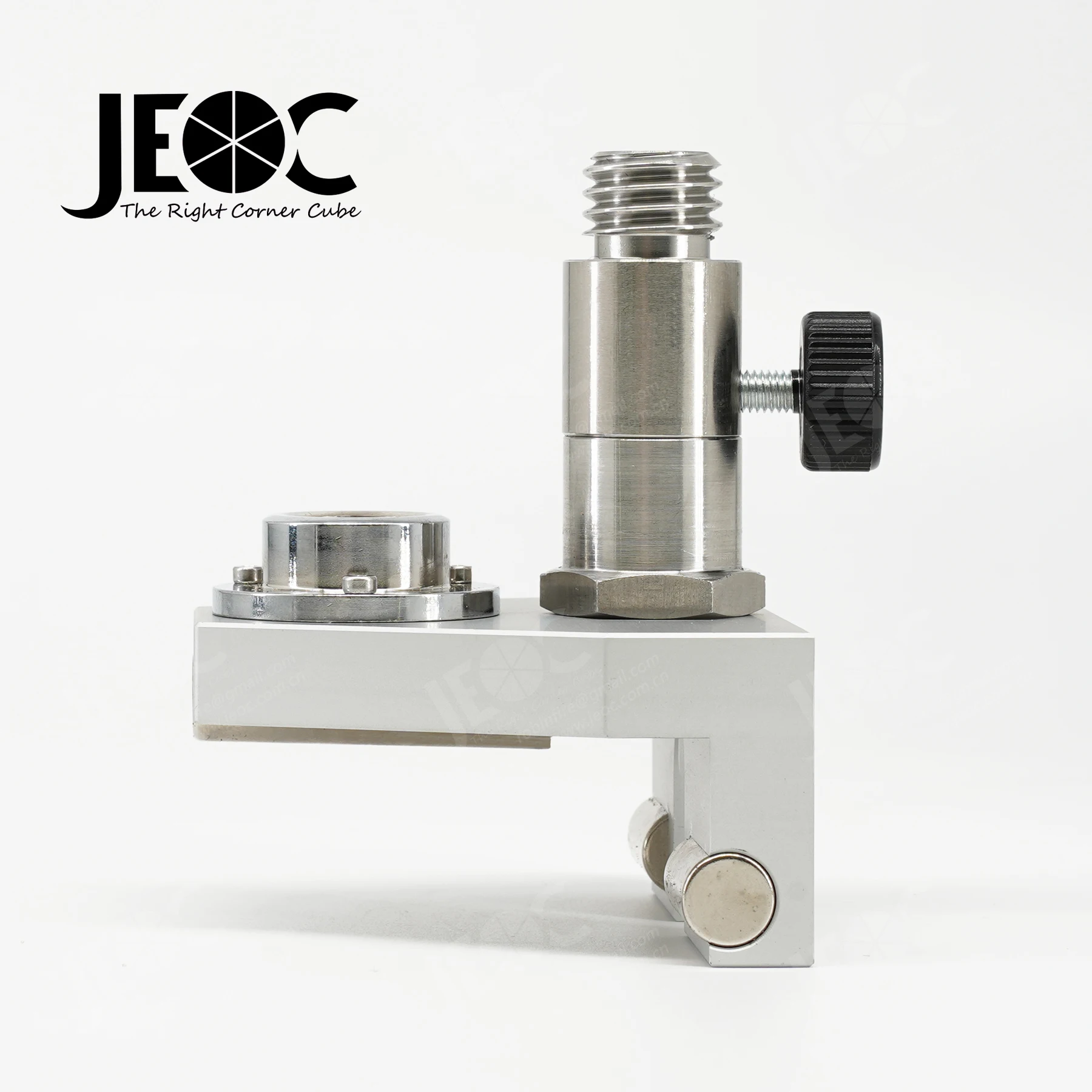 JEOC Magnetic Railshoe with 5/8inch Threaded Mount, Monitoring Prism Base with Strong Magnet, for Railway Surveying Topography