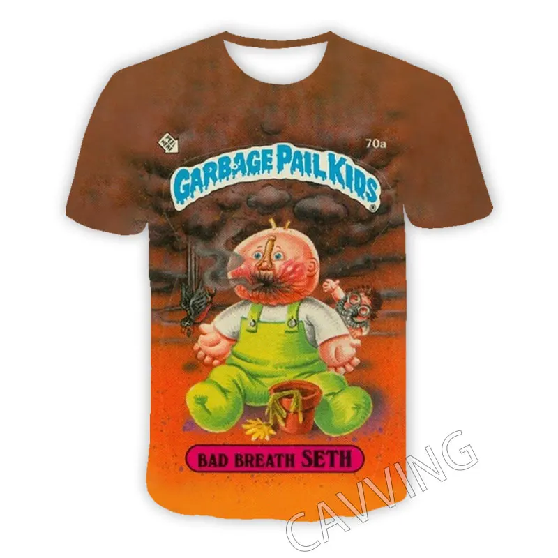 CAVVING 3D Printed  Garbage Pail Kids  Casual T-shirts  Hip Hop T Shirts Harajuku Styles Tops Clothing for Men/women   T02