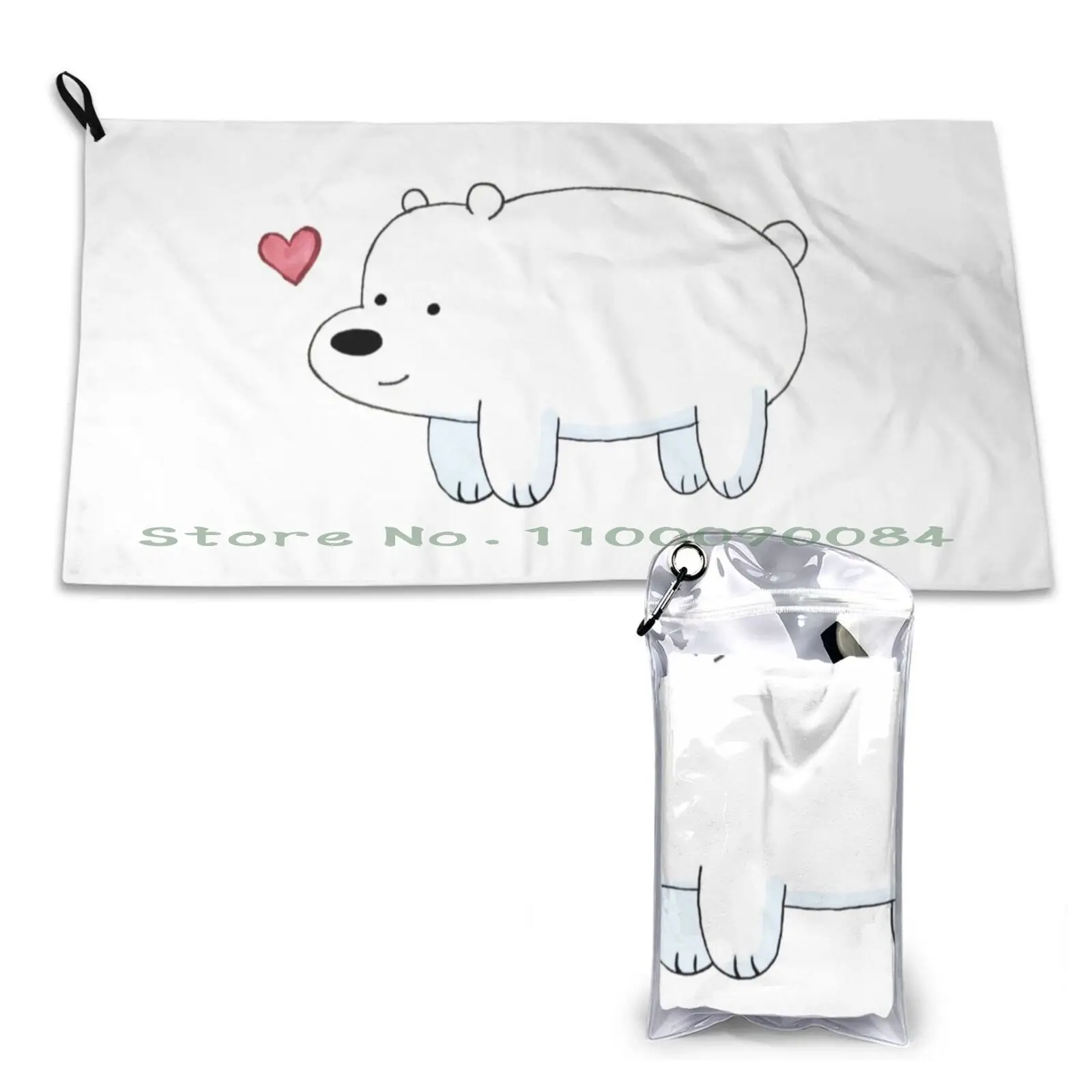 Ice Bear Quick Dry Towel Gym Sports Bath Portable Surfing Surfboards Beach Waves Summer Sunset Wakeboarding Wsl League World