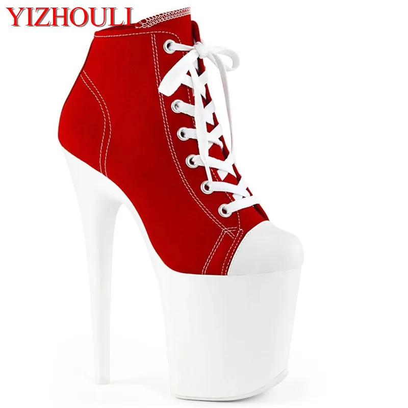 

6-8 inches, spring and Autumn show ankle boots, espadrille parties and nightclub pole shoes, 15-20 cm heels, dancing shoes