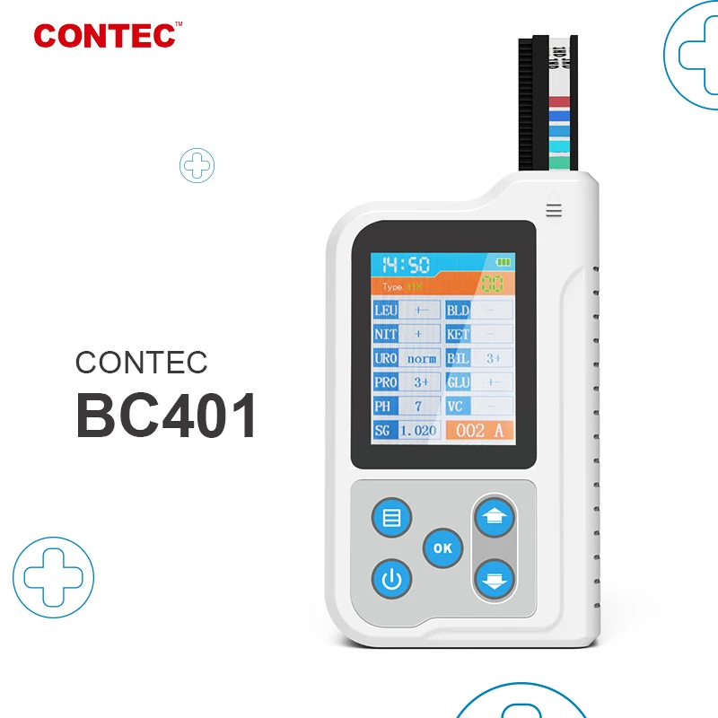 CONTEC In-Vitro Diagnostics Portable Handheld Analyzer BC401 with 100 Pcs Test Strips