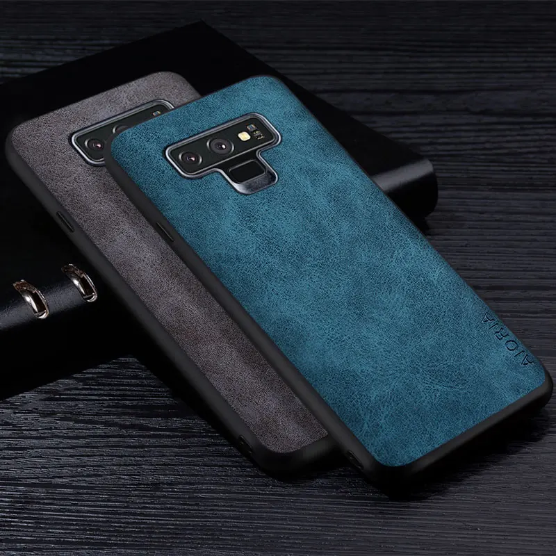 Premium PU Leathe Phone Case for Samsung Galaxy Note 9 Scratch-Resistant Solid Color Cover for Samsung Galaxy Note 9 Case