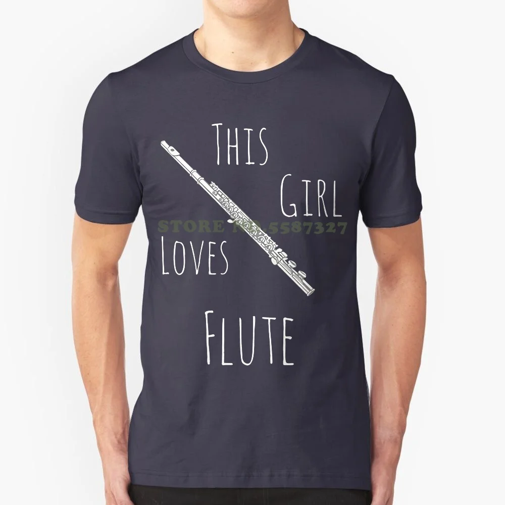 Cute Girls Clothes Novelty Gift This Girl Loves Flute Tee Summer Girl Female Lady Short Sleeve Shirt