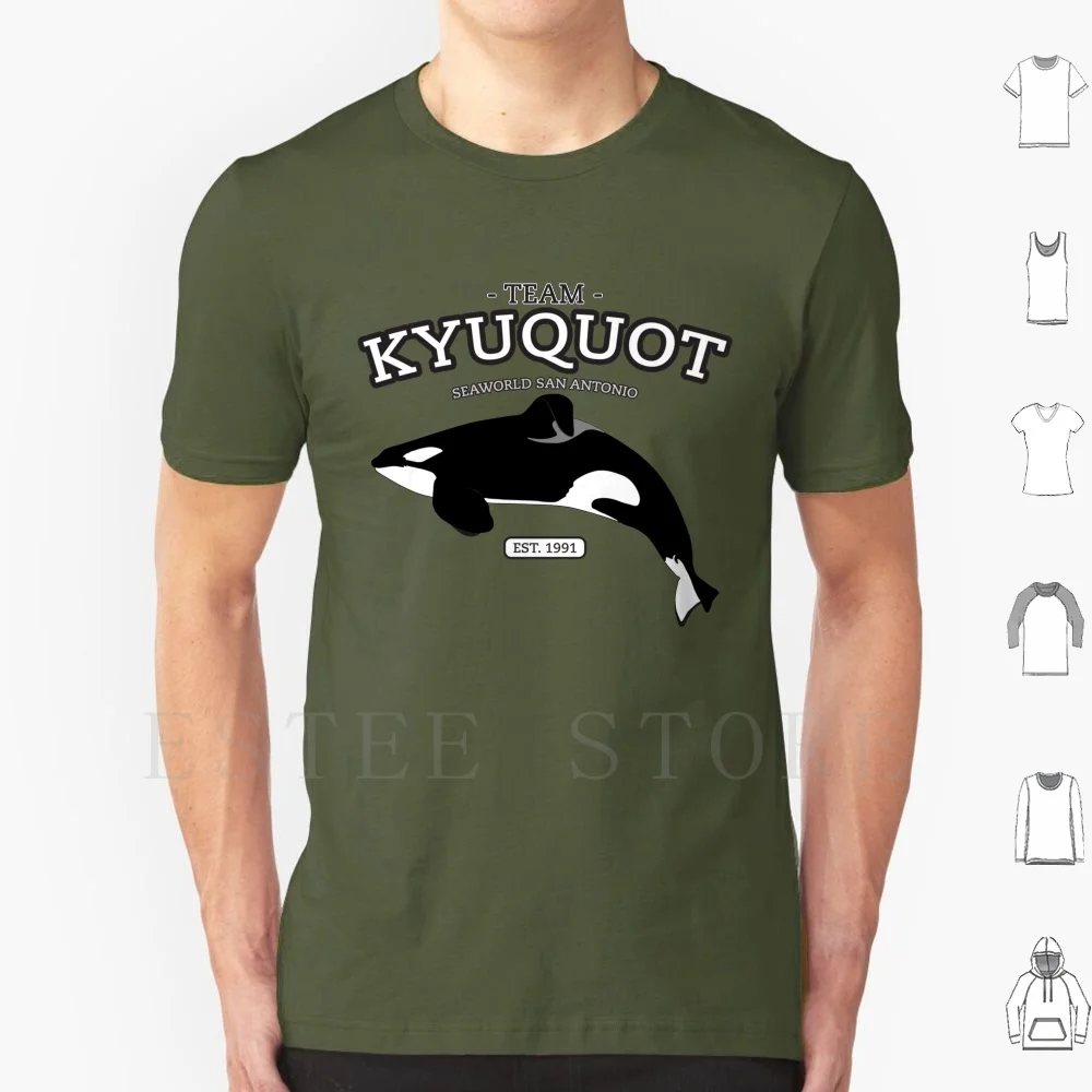 Camiseta con estampado de Team Shamu-Kyuquot, algodón, Seaworld, Sea World, San Antonio, Texas, Swt, Swsa, Shamu, Orca, ballena asesina, ballena, delfín, Ky