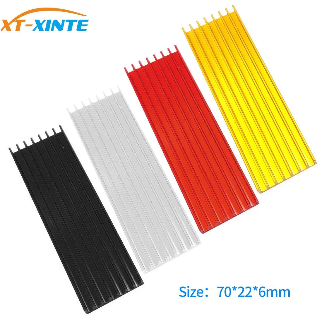 

6mm Aluminum Cooling Heat Sink Thermal Pads Heat Dissipation Radiator for M.2 for NGFF SATA PCI-E for NVME M2 SSD Heatsink