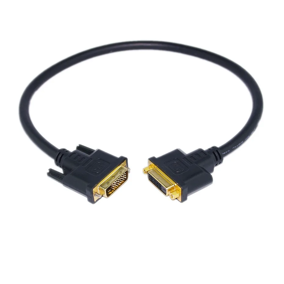 Kabel DVI DVI-D do DVI 24 + 1 z męskiego na męskie/żeński Dual Link DVI-D kabel do monitora dla PC HDTV Porjector 0.5M