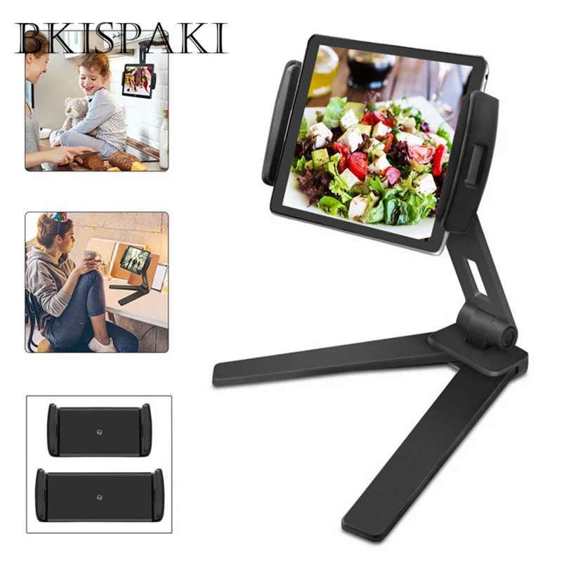 

Wall Desk Tablet Stand Digital Kitchen Tablet Mount Stand Metal Bracket Smartphones Holders Fit For 5-13 inch Width Phone Holder