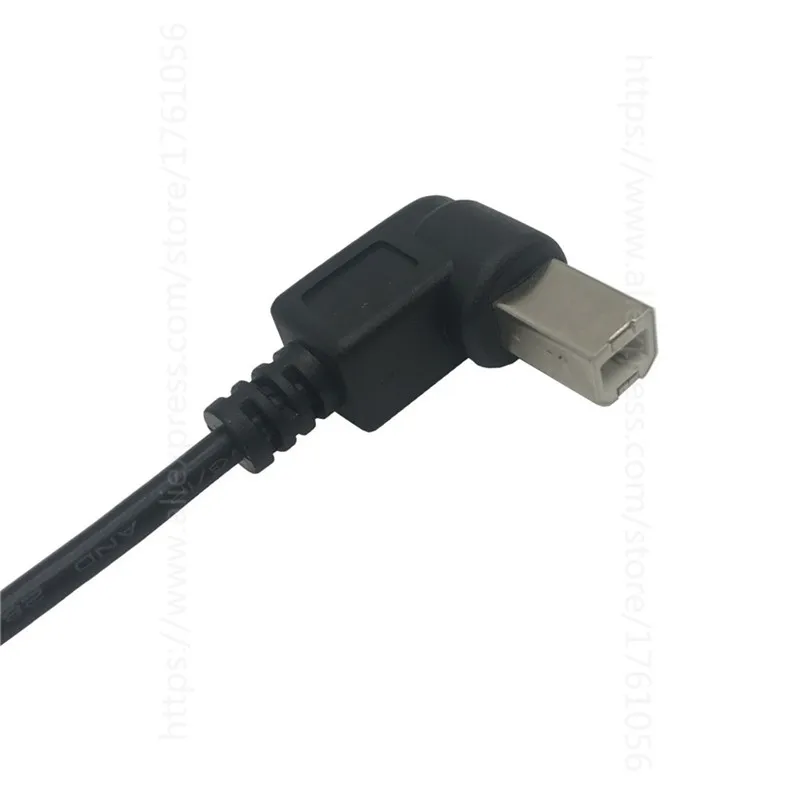 USB Cable High Speed 2.0 A To B Male 90 Degree Right Angle Cable for Canon Brother Samsung Hp Epson Printer Cord 5feet 1.5m