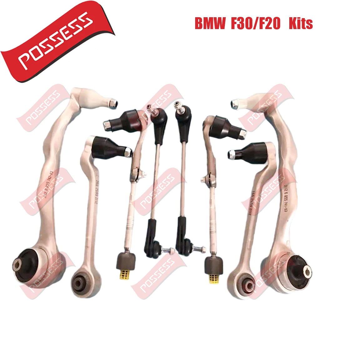 8 Pieces Front Control Arm Stabilizer Link Tie Rod Kits For BMW 1/2/3/4 Series F30 F20 F21 F22 F31 F32 F33 F34 F36 F35