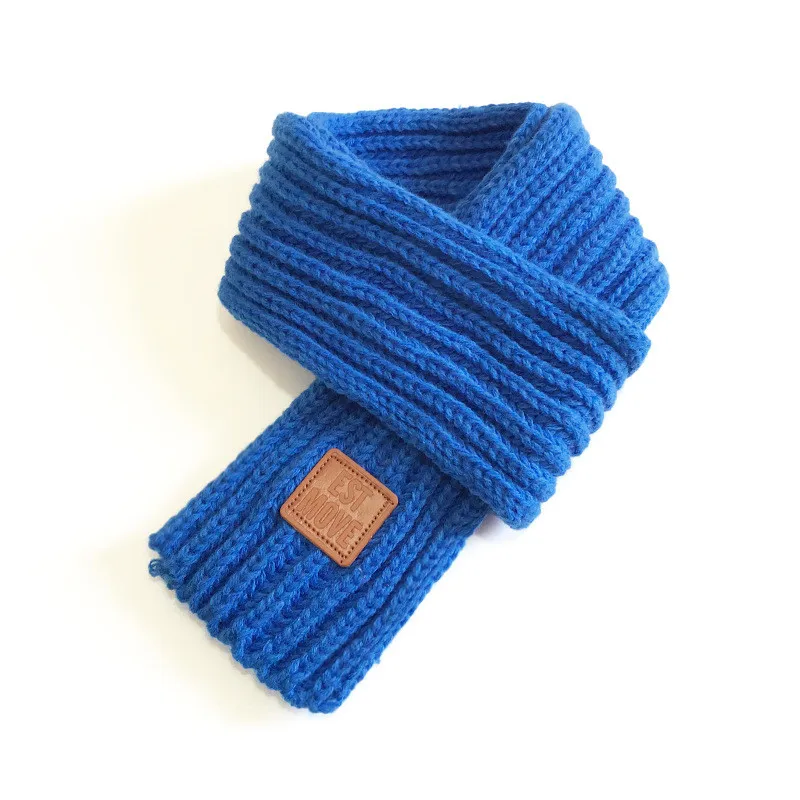 

New Winter Scarf Baby Boy Girl Pure Color Casual And Versatile To Keep Warm Cute Baby Warm Knitted Scarf Winter Windshield