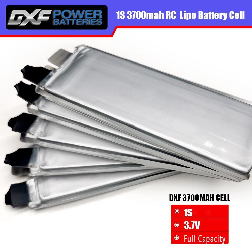 DXF 3.7V RC 1S Lipo Battery Cell 3700mah Helicopter Airplane drone 2S 3S 4S 6S Battery cell DIY Parts