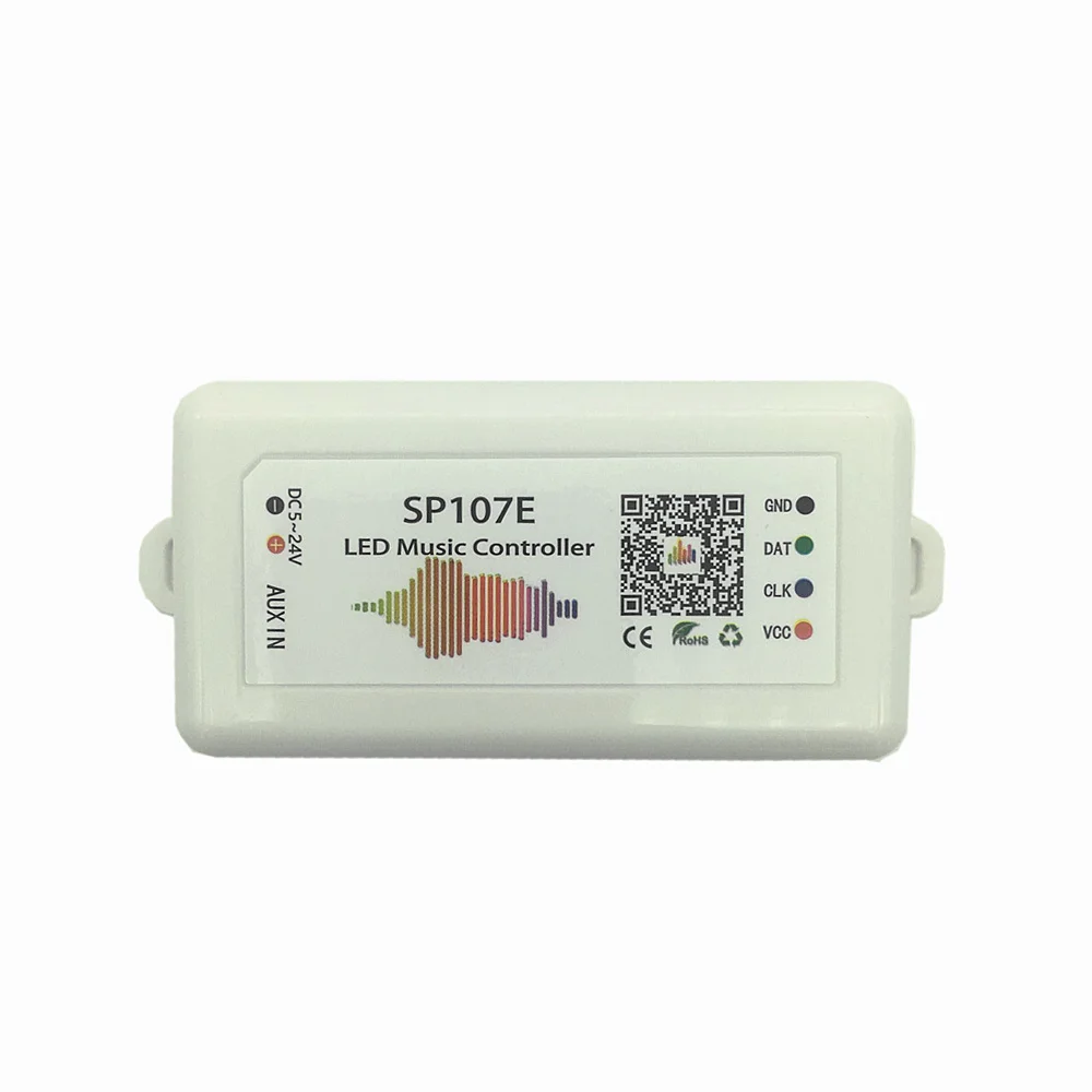 SP107E LED Controller WIFI Bluetooth Pixel IC SPI Music by Phone APP For WS2812 SK6812 SK9822 RGBW APA102 LPD8806 Strip DC5-24V