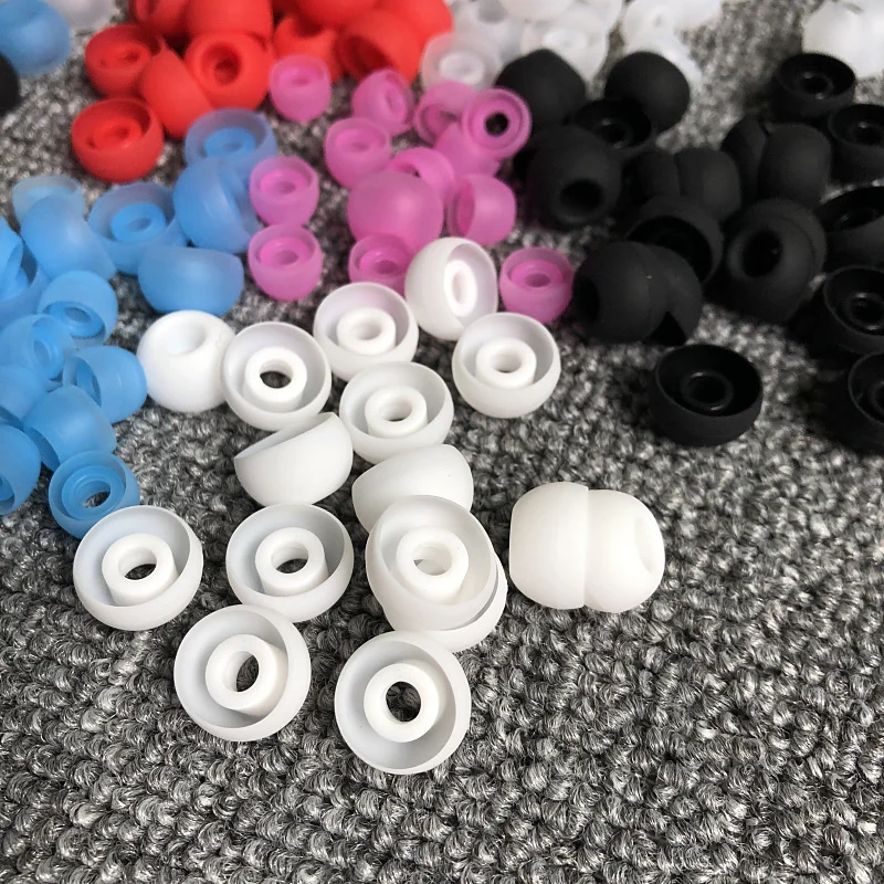 50pcs/lot Earphone Silicone Case Covers Soft Ear Tips For Headphones Ear Pads Cushion Caps Earbuds Replacement Accessories