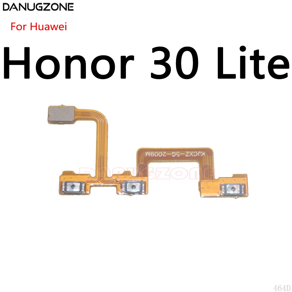 30PCS/Lot For Huawei Honor 30 Pro Lite 30S Power Button Switch & Volume Button On / Off Flex Cable