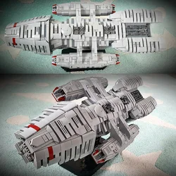 NEW Space Plan MOC-57856 Battlestar Galactica - UCS Scale Battleship War Weaponn Building Blocks Spaceship Kids Toys Gifts