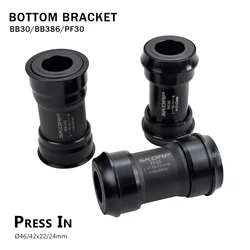 Carbon Frame Press Bike Bottom Bracket BB30 PF30 BB386 Crank Central Axis Road Mountain MTB Bicycle BB Sets 46/42x24 22mm