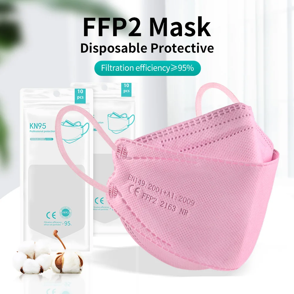 4D Designed KN95 Masks Adult Mascarillas FFP2 CE Colores ffp2mask Approved Mouth Face Mask FPP2 Masque Nior Reusable FPP2 Masks