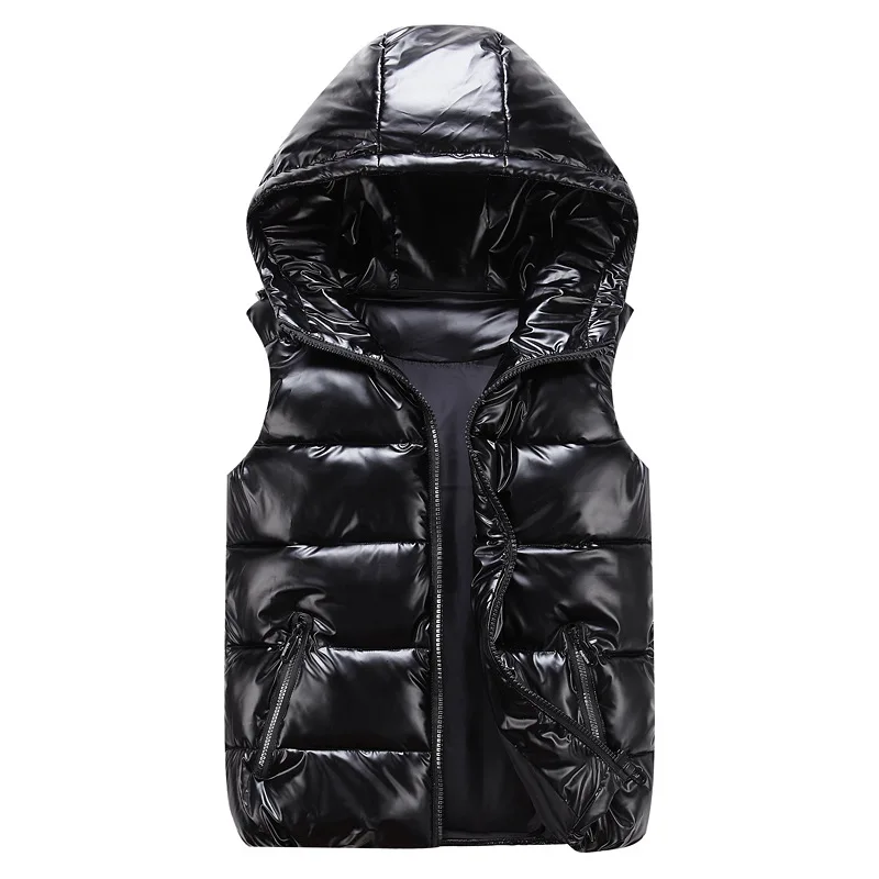 Gilet per bambini lucido in cotone abiti abbinati genitore-figlio giacca senza maniche per bambini di moda per ragazzi ragazze gilet 100-185CM