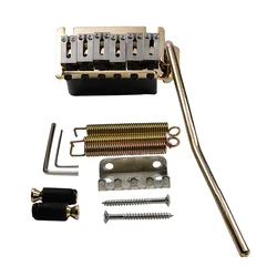 Musiclily Pro 54mm 2-Point Style Guitar Tremolo Bridge with Stainless Steel Saddles Full Steel Block for Japan Import ST,Gold