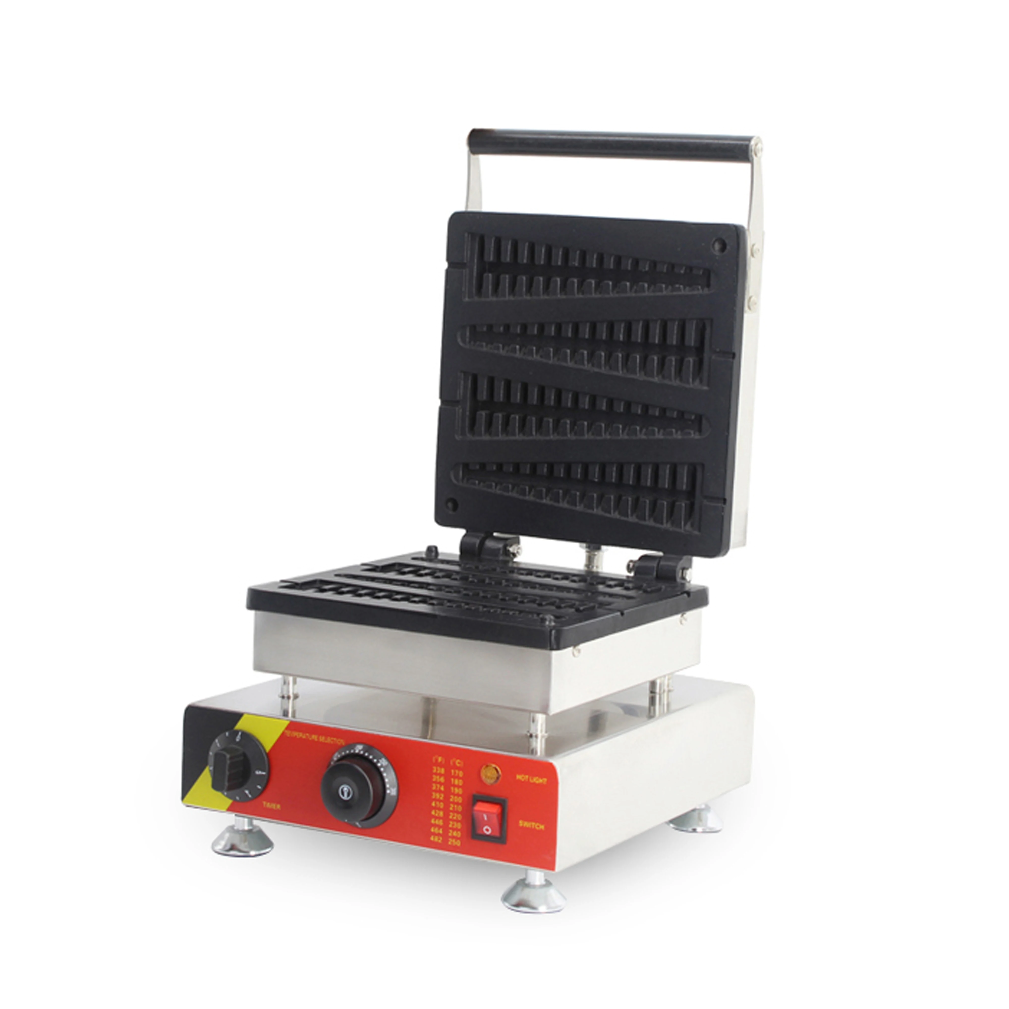 Venda quente nova árvore de natal comercial waffle fabricante lolly máquina fabricante bélgica waffle aço tainless com alta qualidade