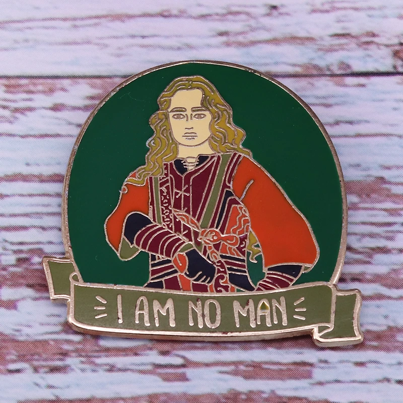 I Am No Man enamel pin glorious feminist jewelry