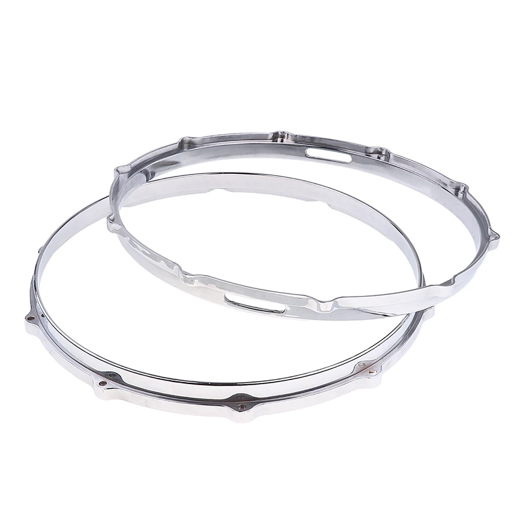 1 Pair Aluminum Alloy Snare Drum Hoop Ring Rim for 14\'\' Snare Drum Percussion Instrument Percussion Instrument Parts Snare Drum