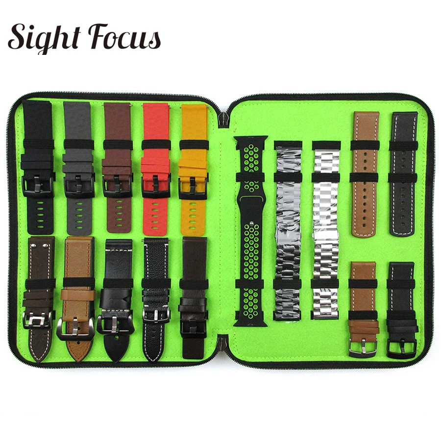 40 Slot Felt Watch Organizer Box Watch Band Storage Case Pouch Watch Strap Organizer For Apple Watch Band Holder Bag