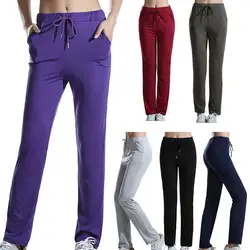 Women Casual Sport Pants Solid Running Jogger Pants Female Solid Tracksuit Elastic Waist Ladies Sweatpants Baggy Trousers