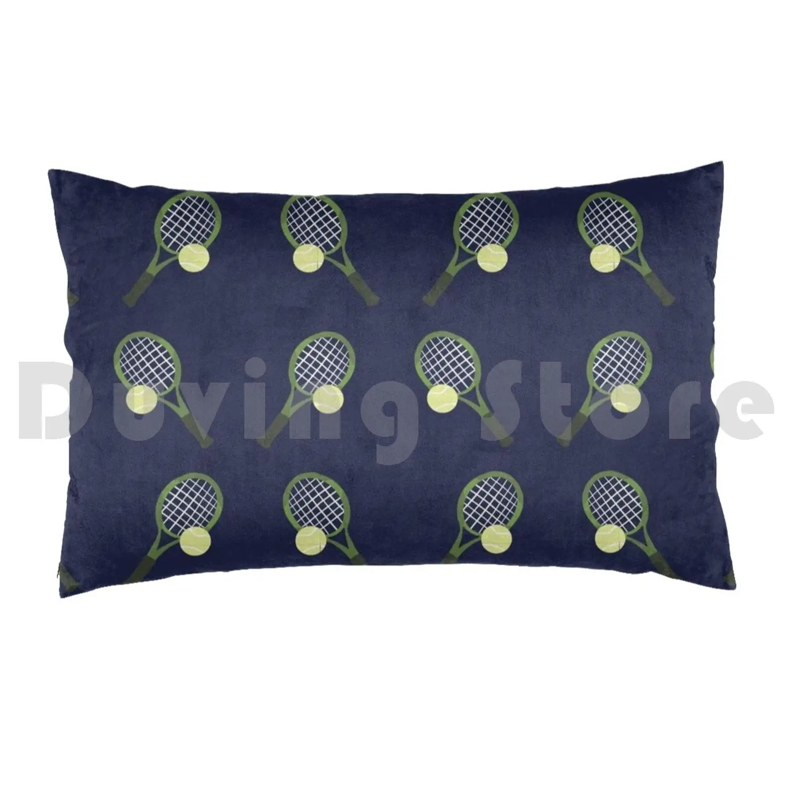 Tennis Pattern Pillow Case Printed 50x75 Carlikazoo Carli Mano Tennis Tennis Ball Ball Tennis Racket Tennis