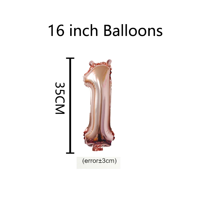 Number Foil  helium Balloons 16 32 Inch Digital Globos Birthday Wedding Party Decorations Ballons Baby Shower Supplies