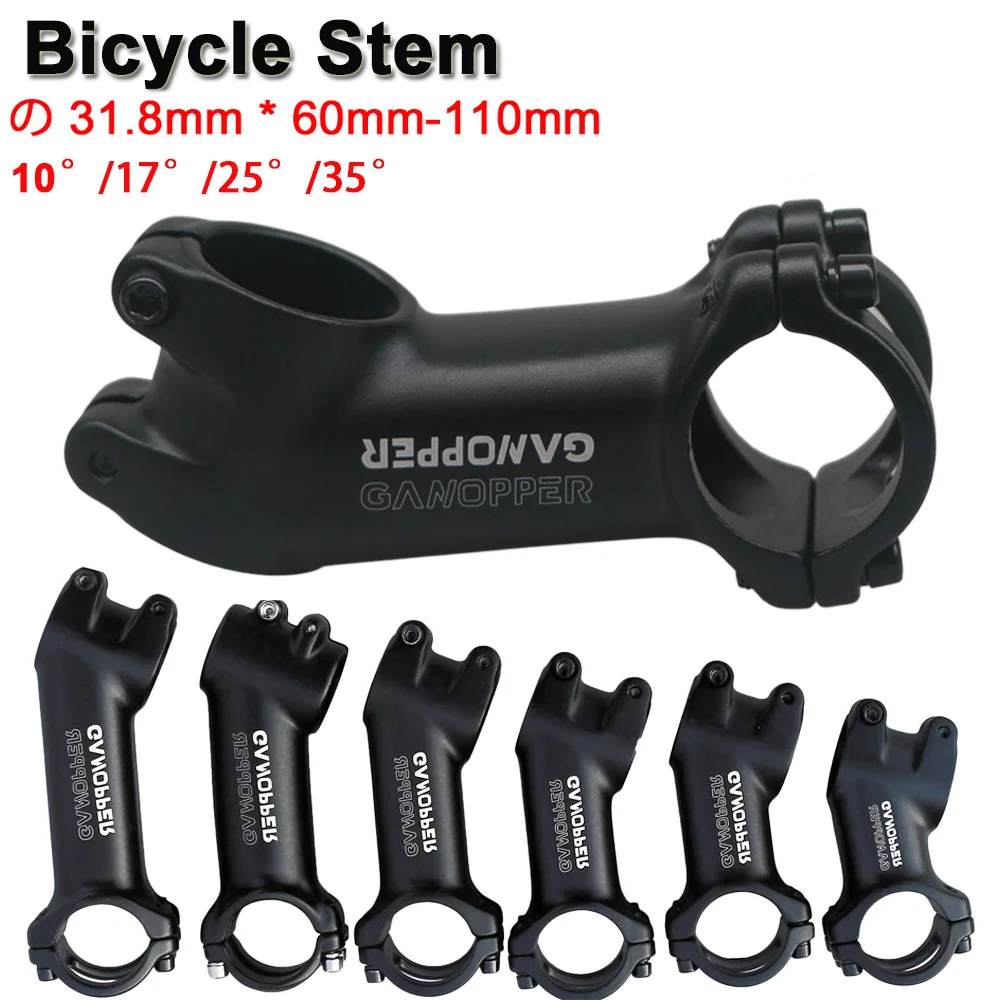 Mountain Bike Handlebar Stem 10/17/25/35/45 Degree Handlebar Riser Bicycle Front Fork Tube 31.8mm Road Bike Riser Bicycle Stem