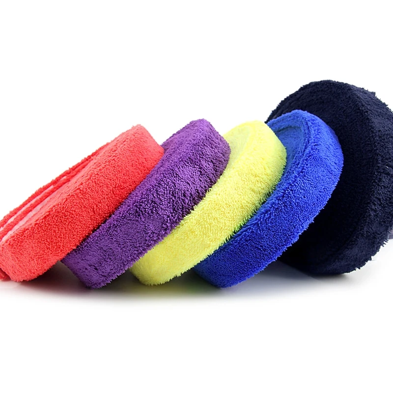 New 1 Reel 10M Towel Glue Grip Badminton Tennis Racket Overgrips Multifunction Non-Slip Sweat Band Grip Tape Accessories 5 Color