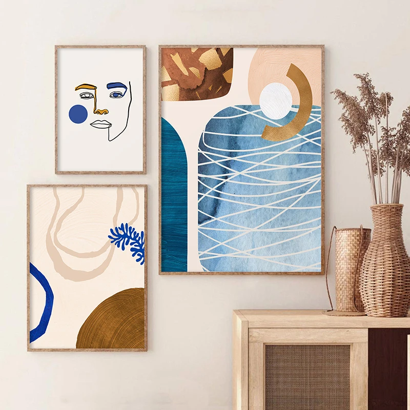 Abstract Line Drawing Figure Canvas Painting Wall Art Pictures Posters And Prints Modern Home Decoration For Living Room Bedroom