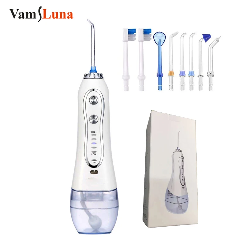 Water Flosser Professional Cordless Dental Oral Irrigator - Portable and Rechargeable IPX7  for Teeth Cleaning,300ml Reservoir