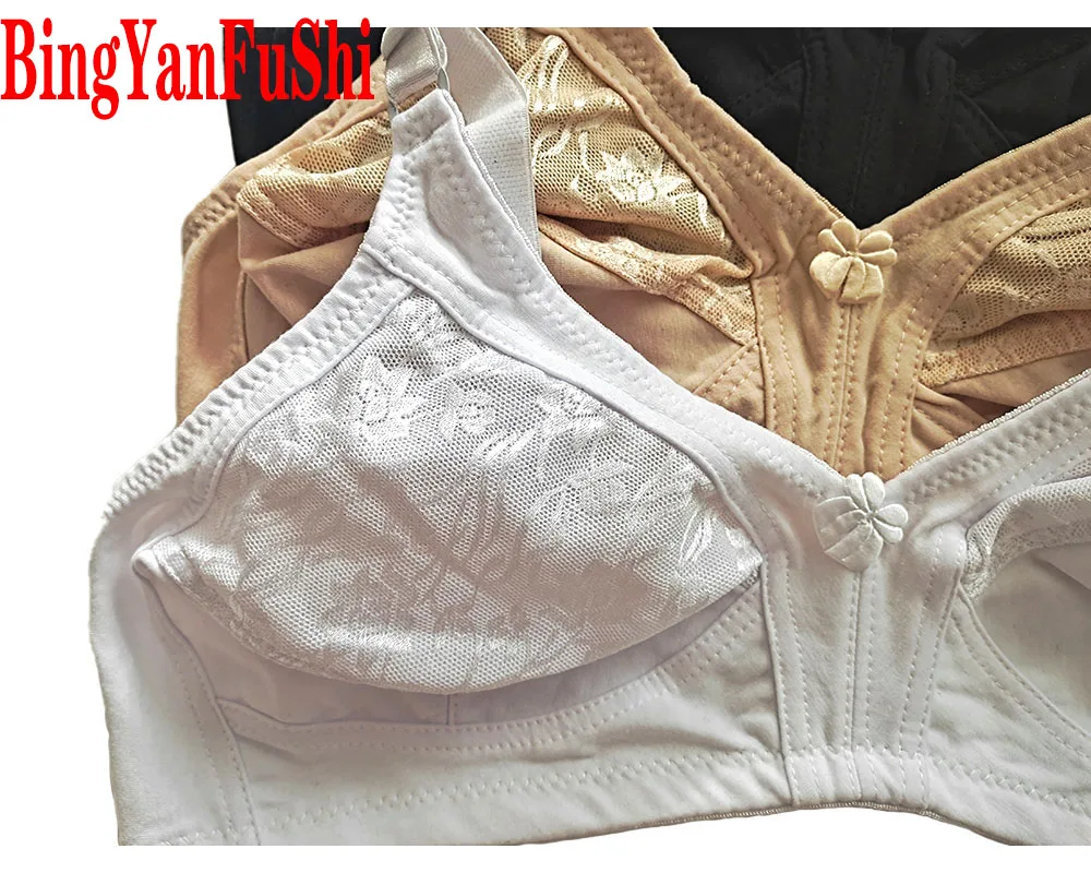 Classic Lace Black White Khaki Push Up Bra Sexy Women Wireless Underwear Large Bust 50F 48F 46E 44E 42E 40D 38E 36F Lingerie C02