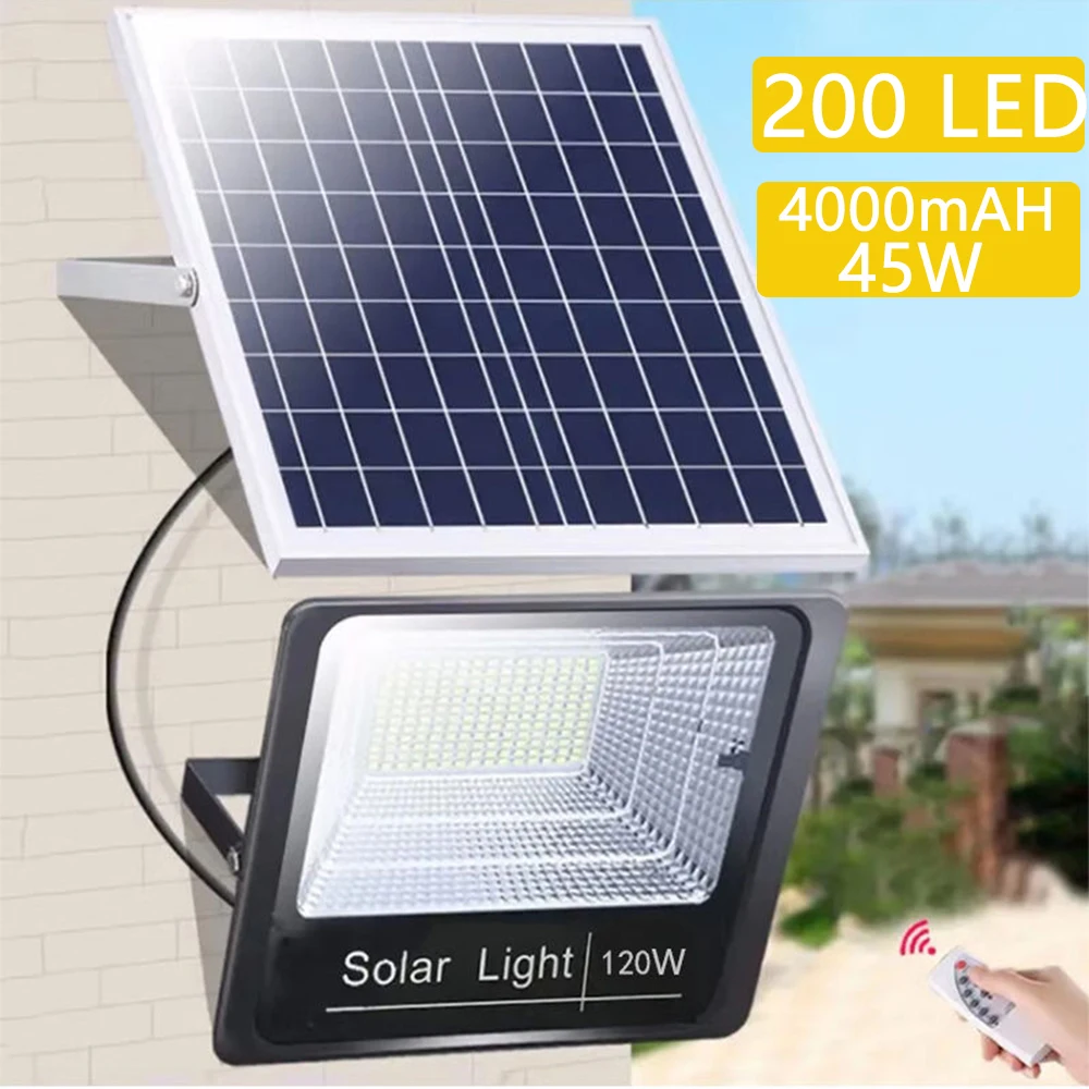 

outdoor led spotlight wall mounted solar power wall lamp 25W 30W 45W ip65 waterproof solar light for path garden lawn stair door