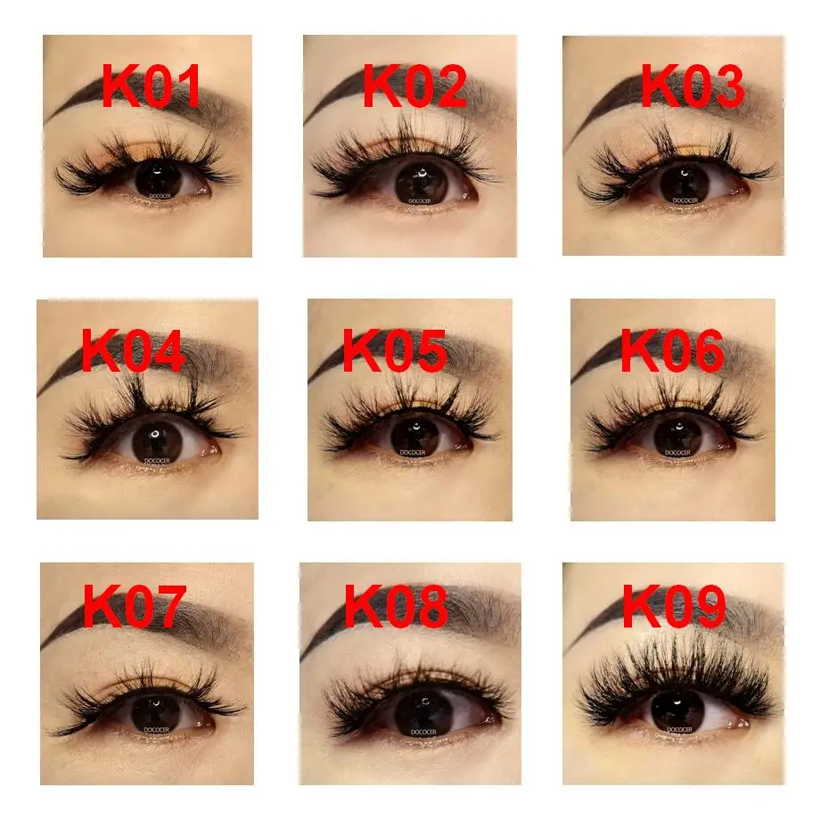 Mink Lashes 3D ขนตามิงค์100% โหดร้ายฟรีขนตา Handmade Reusable ขนตาธรรมชาติยอดนิยม False Lashes แต่งหน้า E1- E13