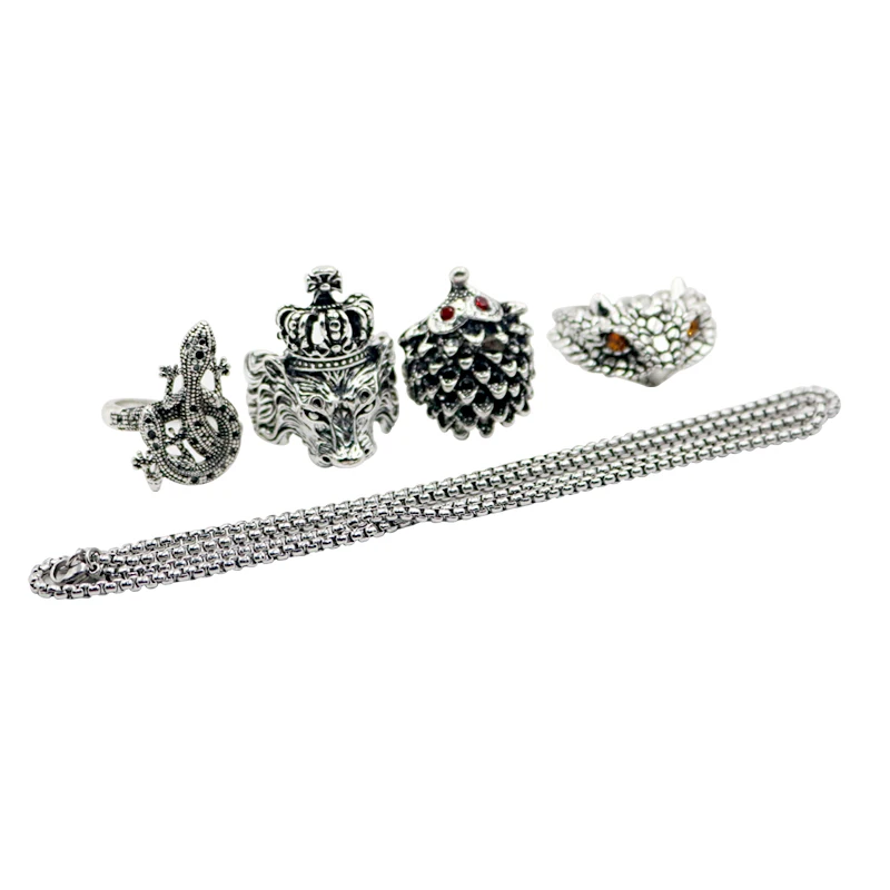 1PC Silver Metal Finger Ring And Hookah Chain Smoking Sheesha Chicha Narguile Accessories For Shisha Mouthpieces