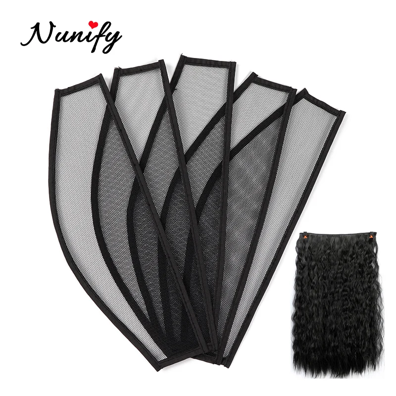 Nunify Afro Puff Net Wig For Making Clip Black Hair Net Guleless Hairnet Hair Bun Net For Women Synetic Human Hair Clip Hair Net