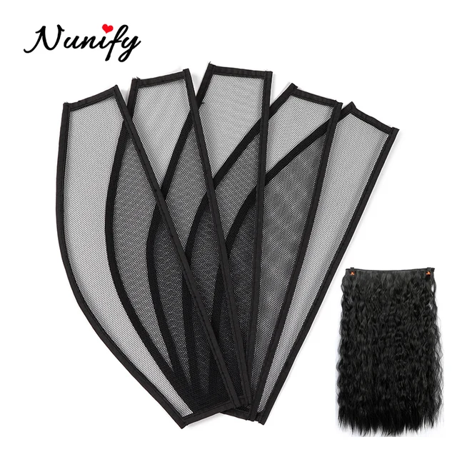 Nunify Afro Puff Net Wig For Making Clip Black Hair Net Guleless Hairnet Hair Bun Net For Women Synetic Human Hair Clip Hair Net