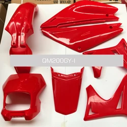 Motorcycle Plastic Body Covers for Suzuki Qingqi QM200GY GXT200 Front Mudguard Side Panel Tank Protecter Light Shield Blue Black
