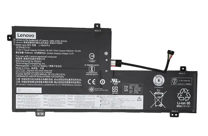 New Genuine Battery for LENOVO YOGA C740-15, Yoga C740-15IML 3ICP4/67/141, 5B10T83739, 5B10W67258, L18M3PFA, SB10W67375 5235mAh