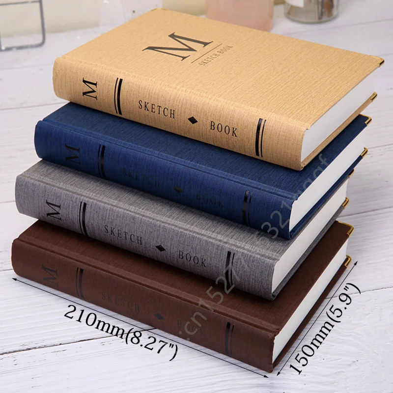 Cuaderno de bocetos A5 para dibujar marcadores, cuadernos de Graffiti de pintura y diarios para la escuela y la Oficina, Bloc de notas en blanco
